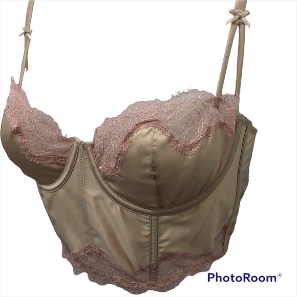 NWT VICTORIA’S SECRET 32D & XSMALL BRA & CHEEKINI DREAM ANGELS SATIN & LACE TRIM - Picture 5 of 9